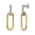 14K Two-tone Diamond Paperclip Earrings at Arman's Jewellers Kitchener