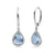 14K Teardrop Blue Topaz & Diamonds Dangle Earrings at Arman's Jewellers Kitchener