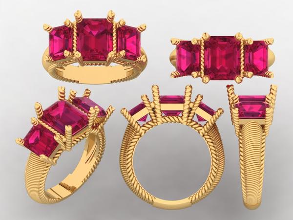 Custom Yellow Gold Ruby Ring at Arman's Jewellers Kitchener-Waterloo