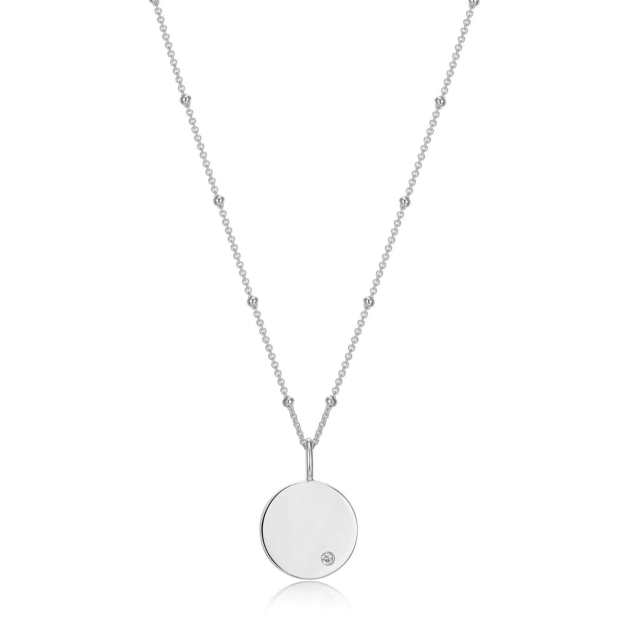 Diamondlite CZ disc necklace in sterling silver at Arman's Jewellers Kitchener