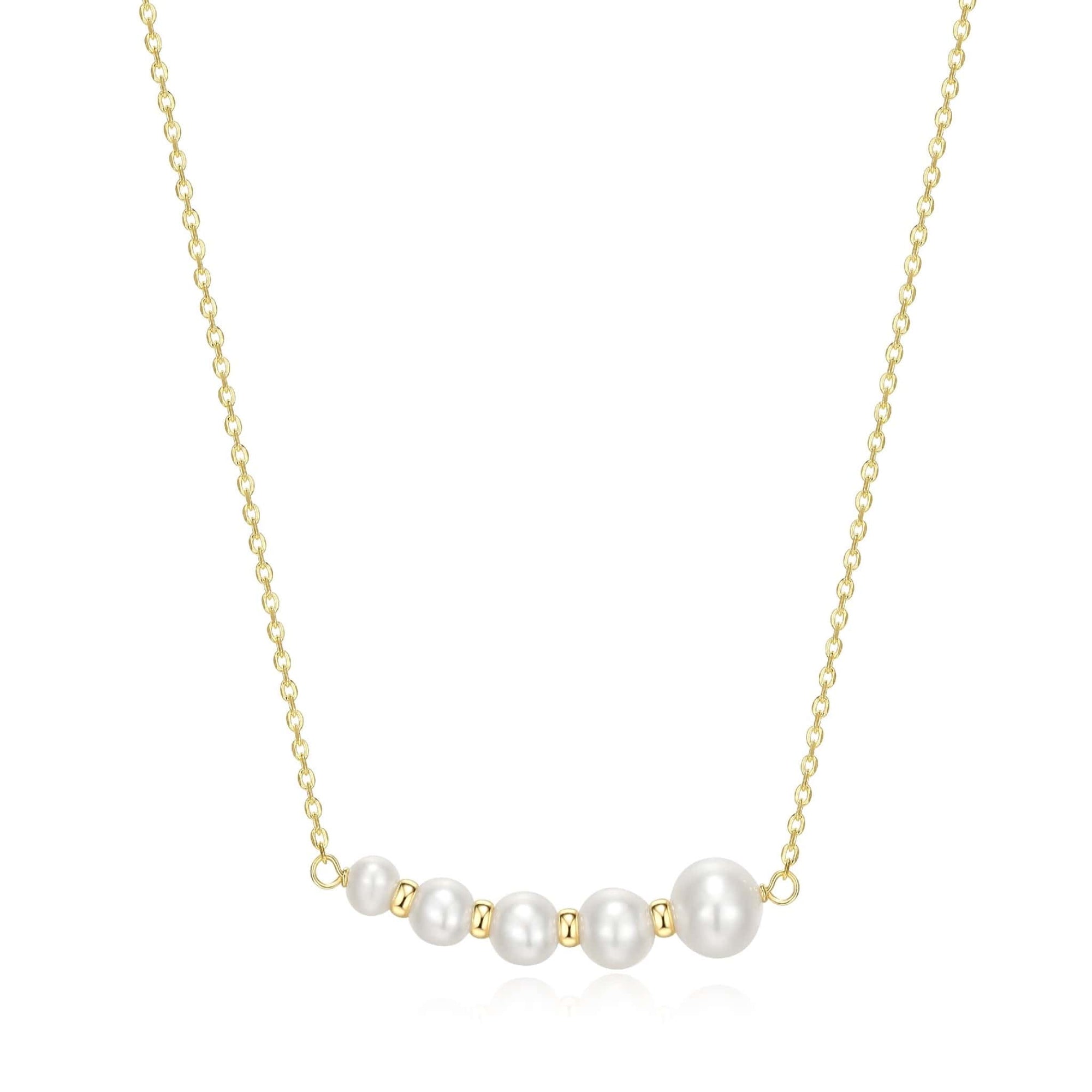 Graduated Genuine White Pearl Horizontal Bar Necklace at Arman's Jewellers Kitchener