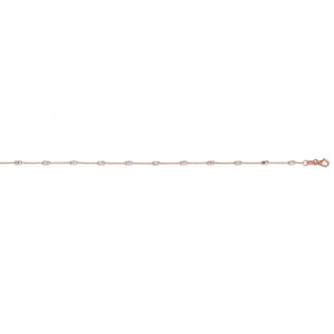 10K Two-Tone Rose Gold Anklet at Arman's Jewellers