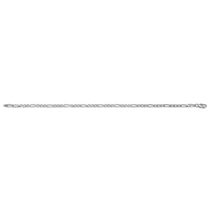10K White Gold Figaro Chain Anklet at Arman's Jewellers