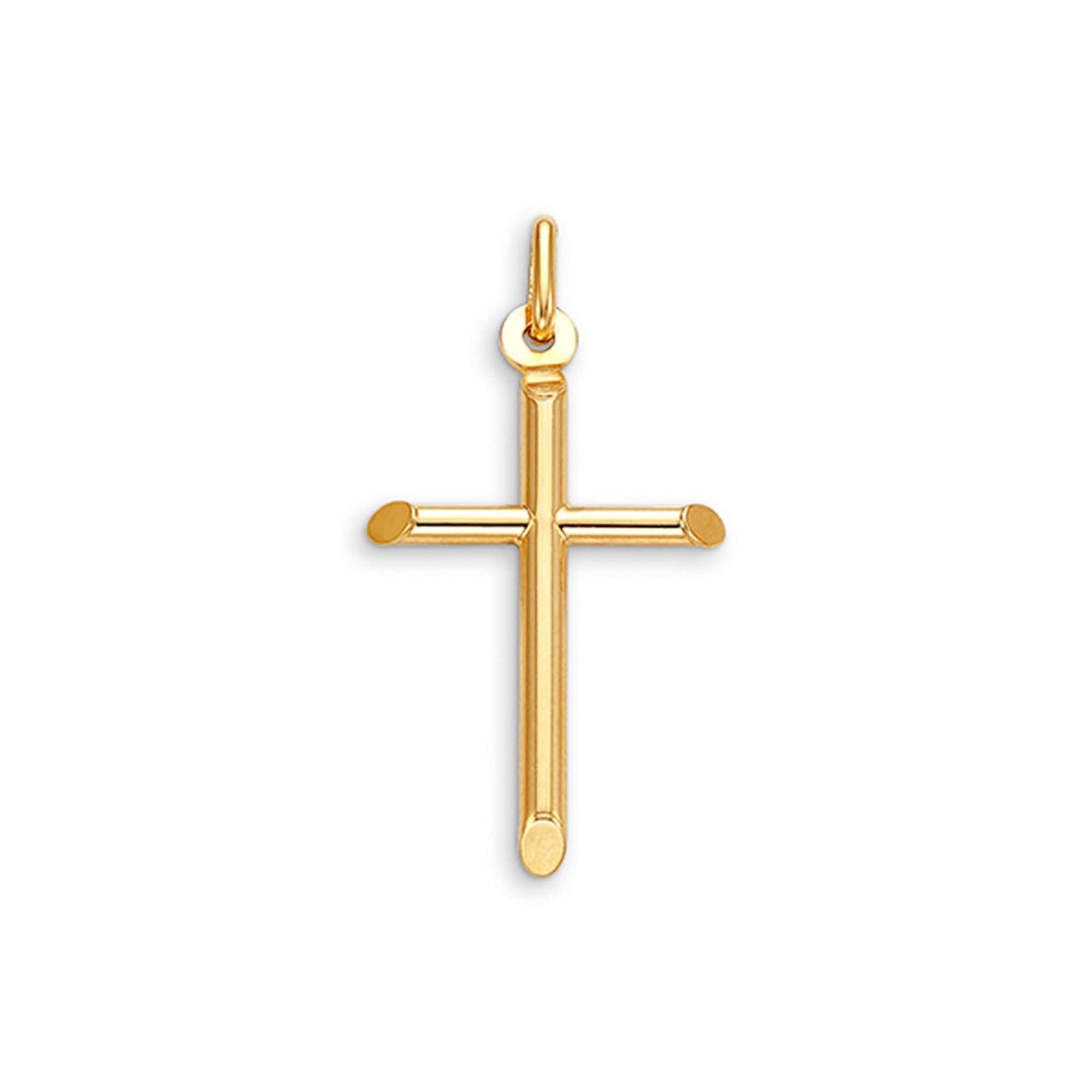 10K Simple Yellow Gold Small Cross Pendant at Arman's Jewellers