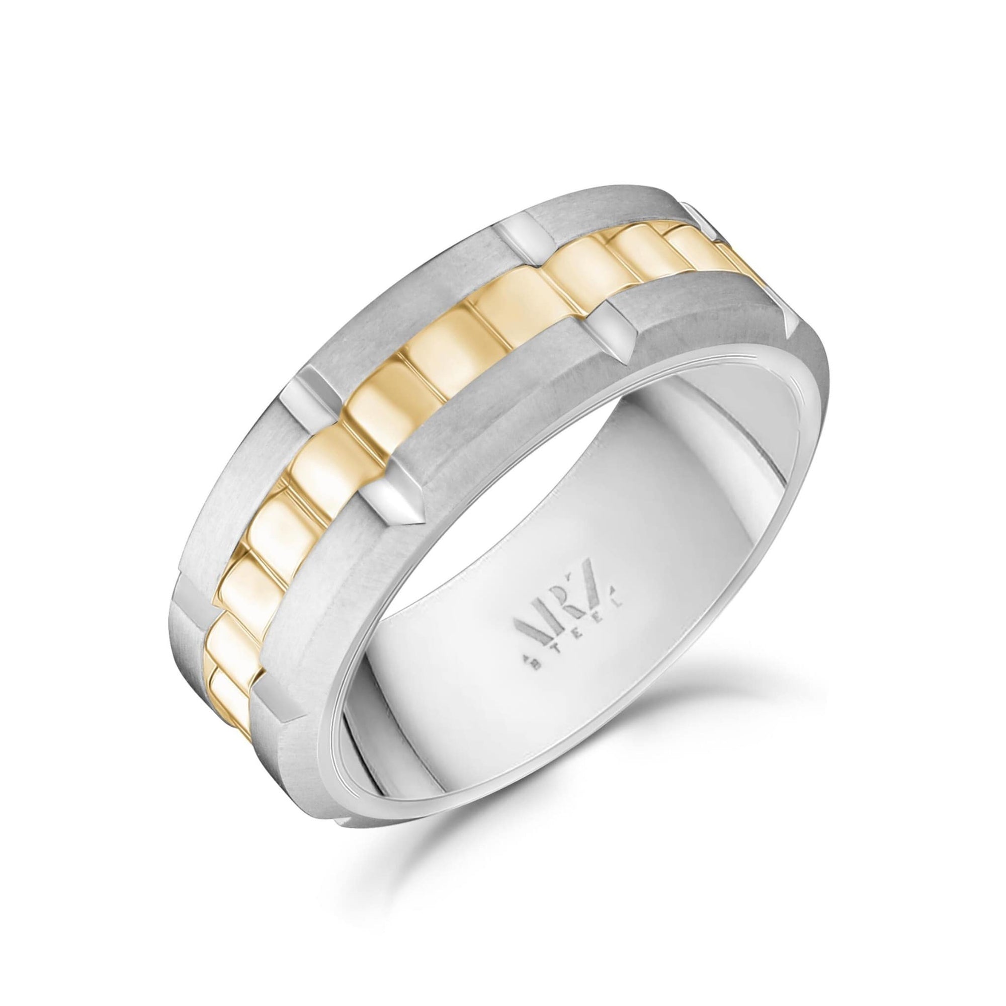 8mm Steel Spinner Band Ring at Arman's Jewellers