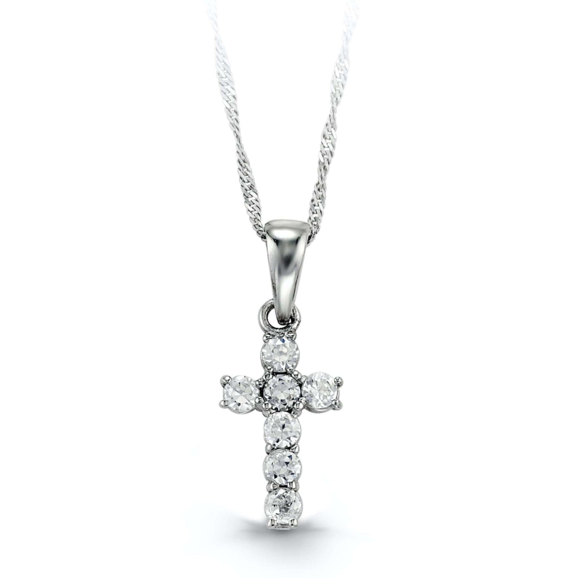 Bella Baby 10K White Gold CZ Necklace at Arman's Jewellers 