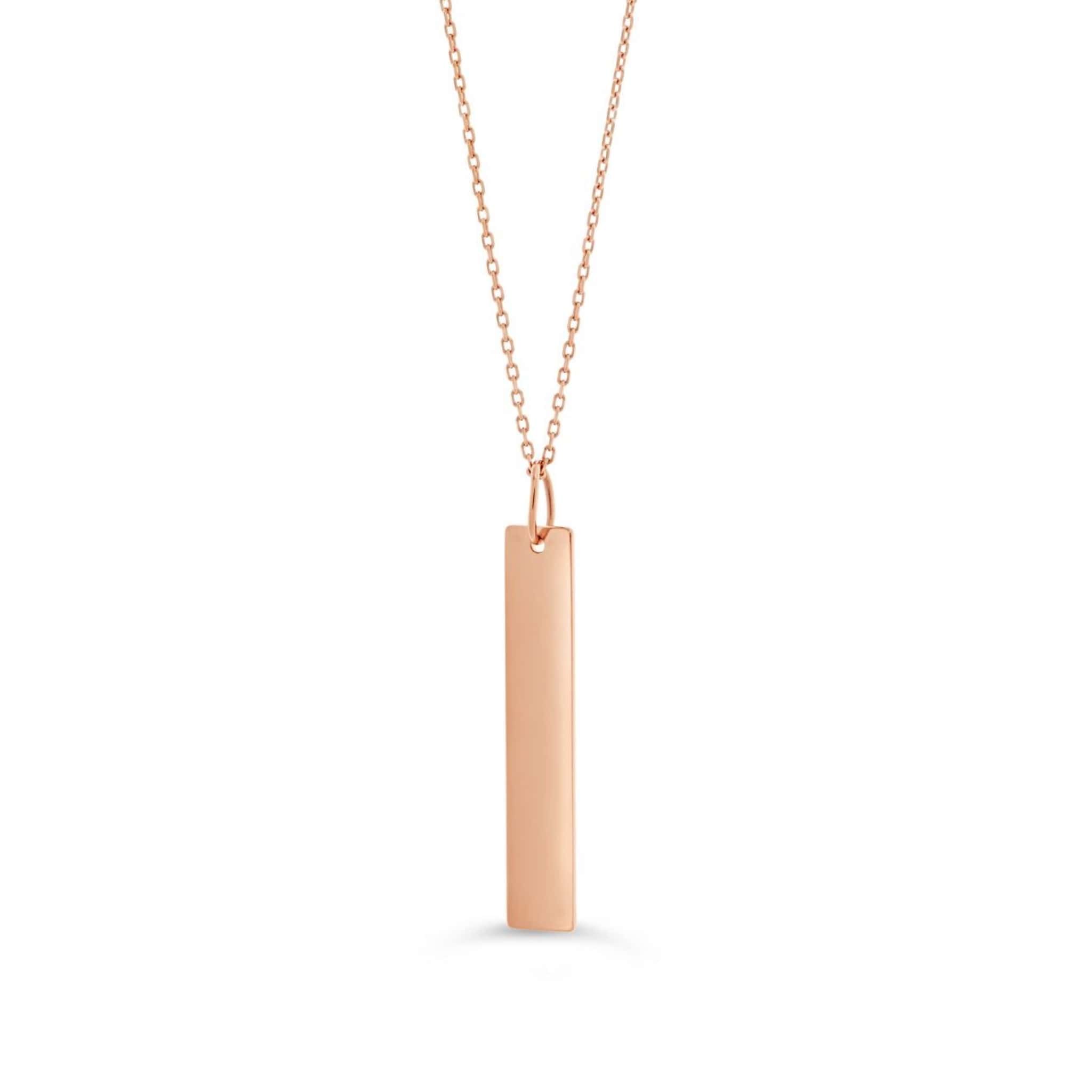 10K Rose Gold Vertical Bar Necklace at Arman's Jewellers Kitchener