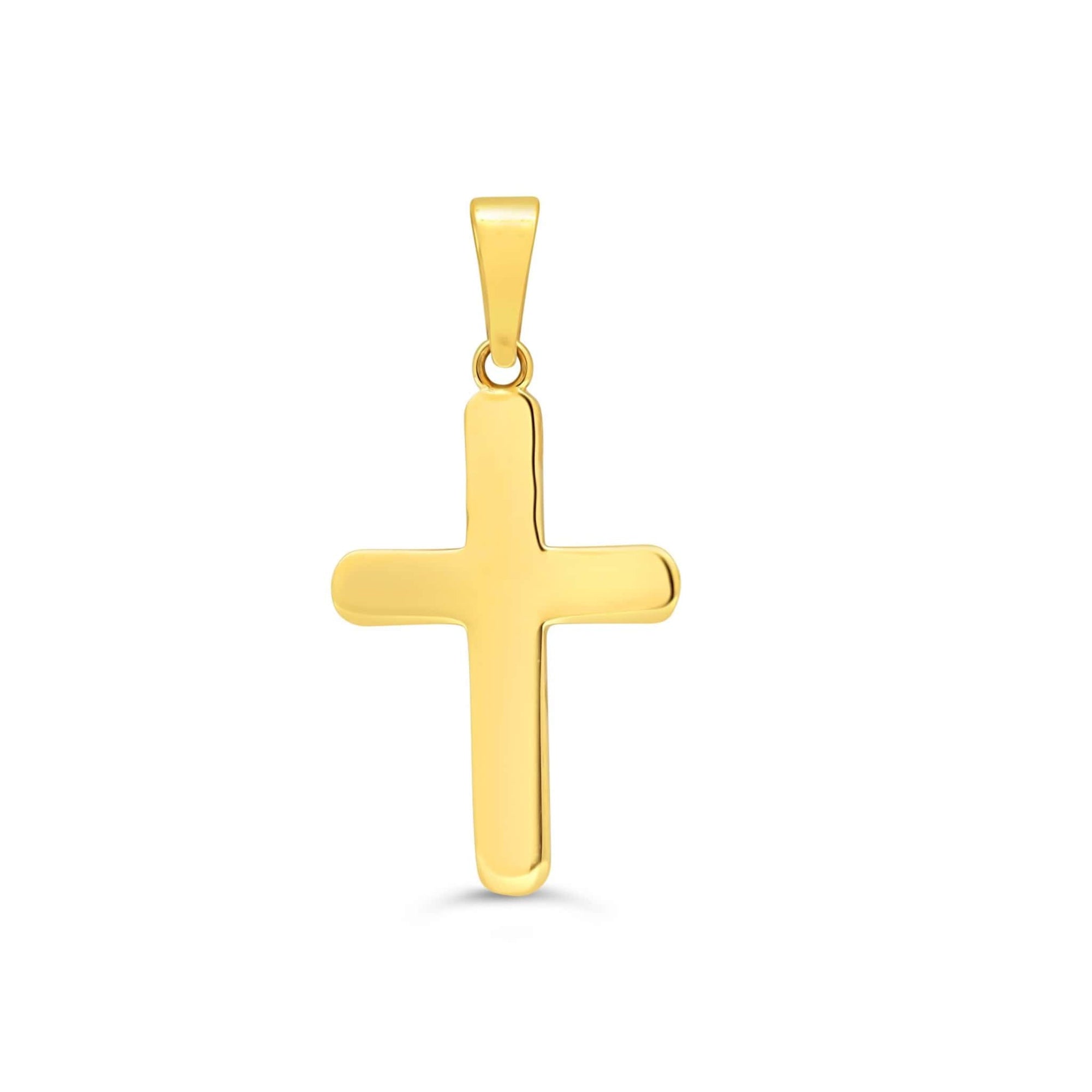 10K Yellow Gold Flat Cross Pendant at Arman's Jewellers Kitchener