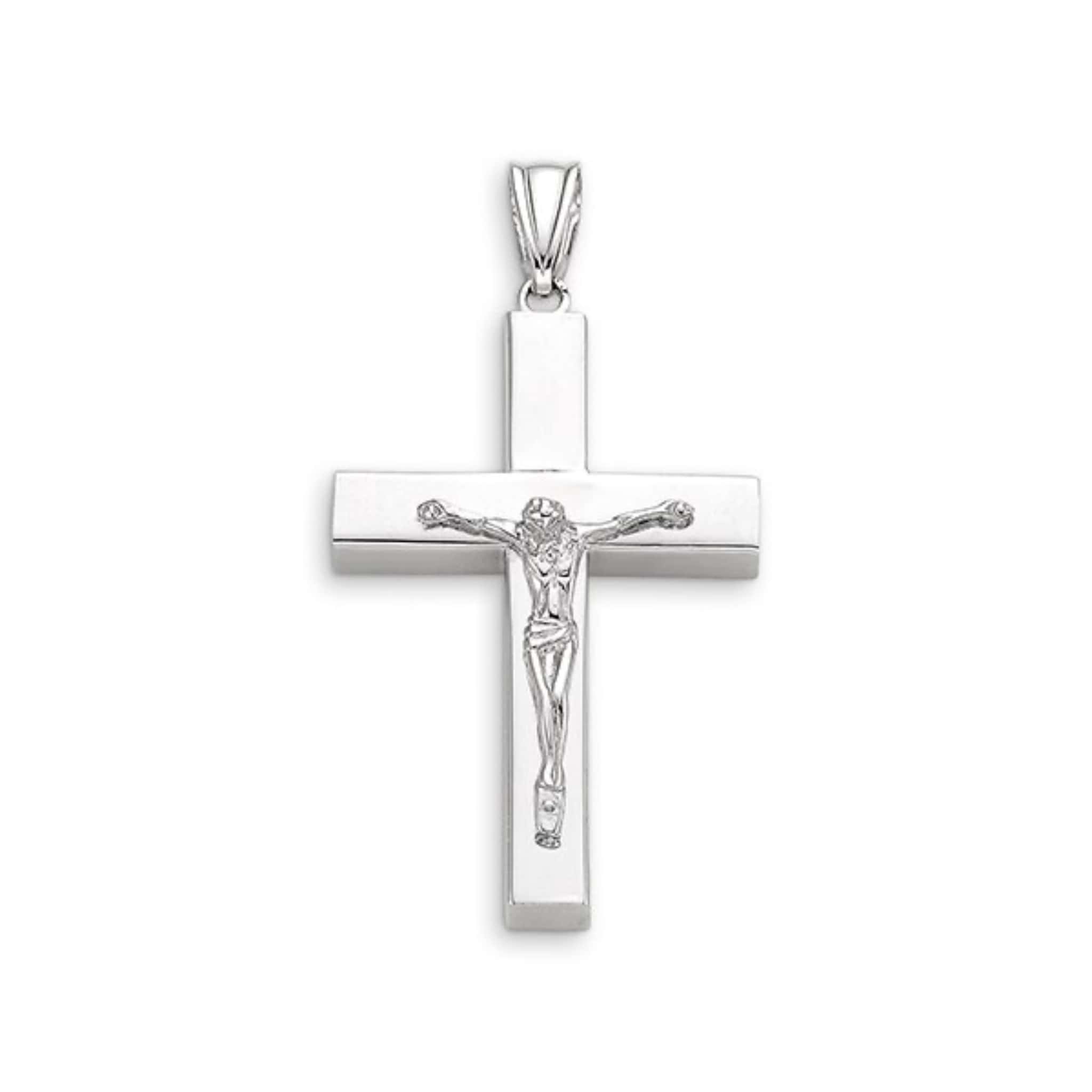 10K White Gold Crucifix Cross Pendant at Arman's Jewellers Kitchener