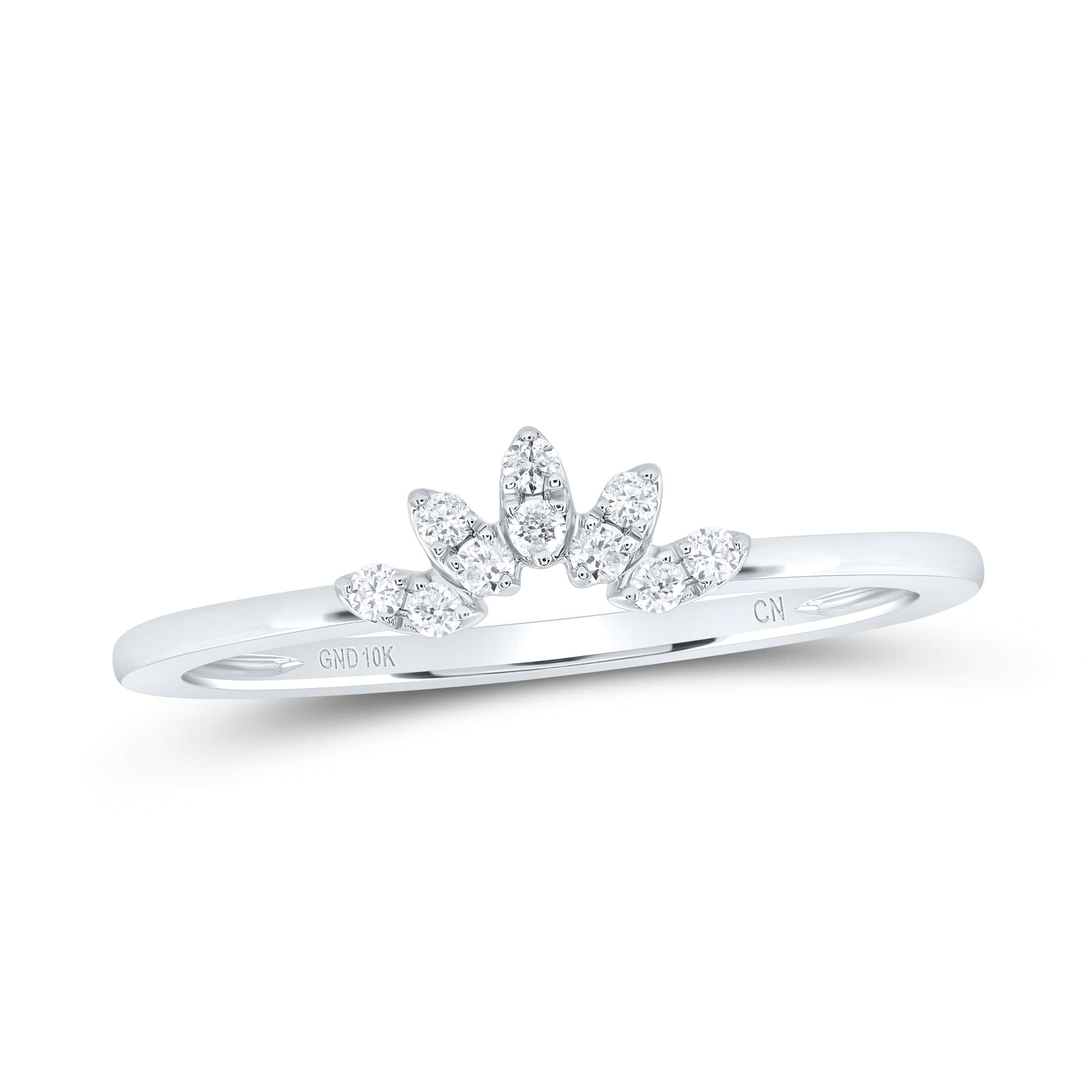 10K White Gold Diamond Ring Enhancer Wedding Band at Arman's Jewellers