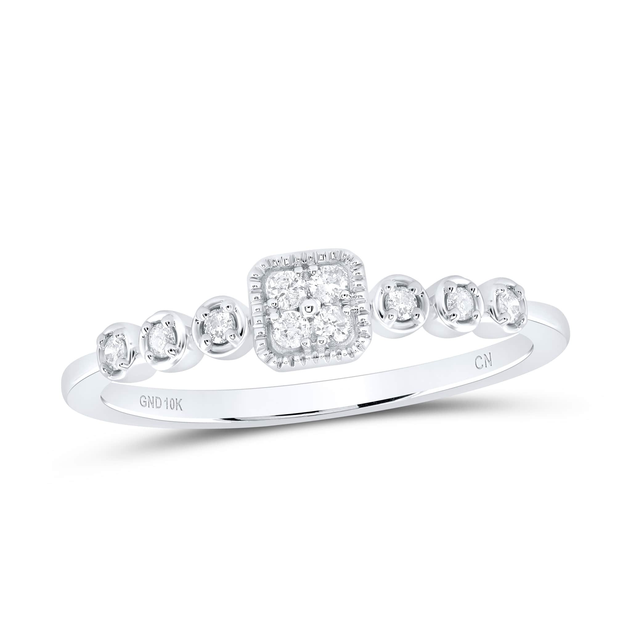 10K White Gold Diamond Stackable Ring (1/10 ct. Tw.) at Arman's Jewellers Kitchener