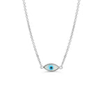 10K White Gold Modern Evil Eye Necklace at Arman's Jewellers Kitchener