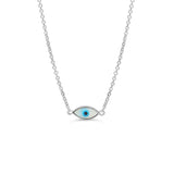 10K White Gold Modern Evil Eye Necklace at Arman's Jewellers Kitchener