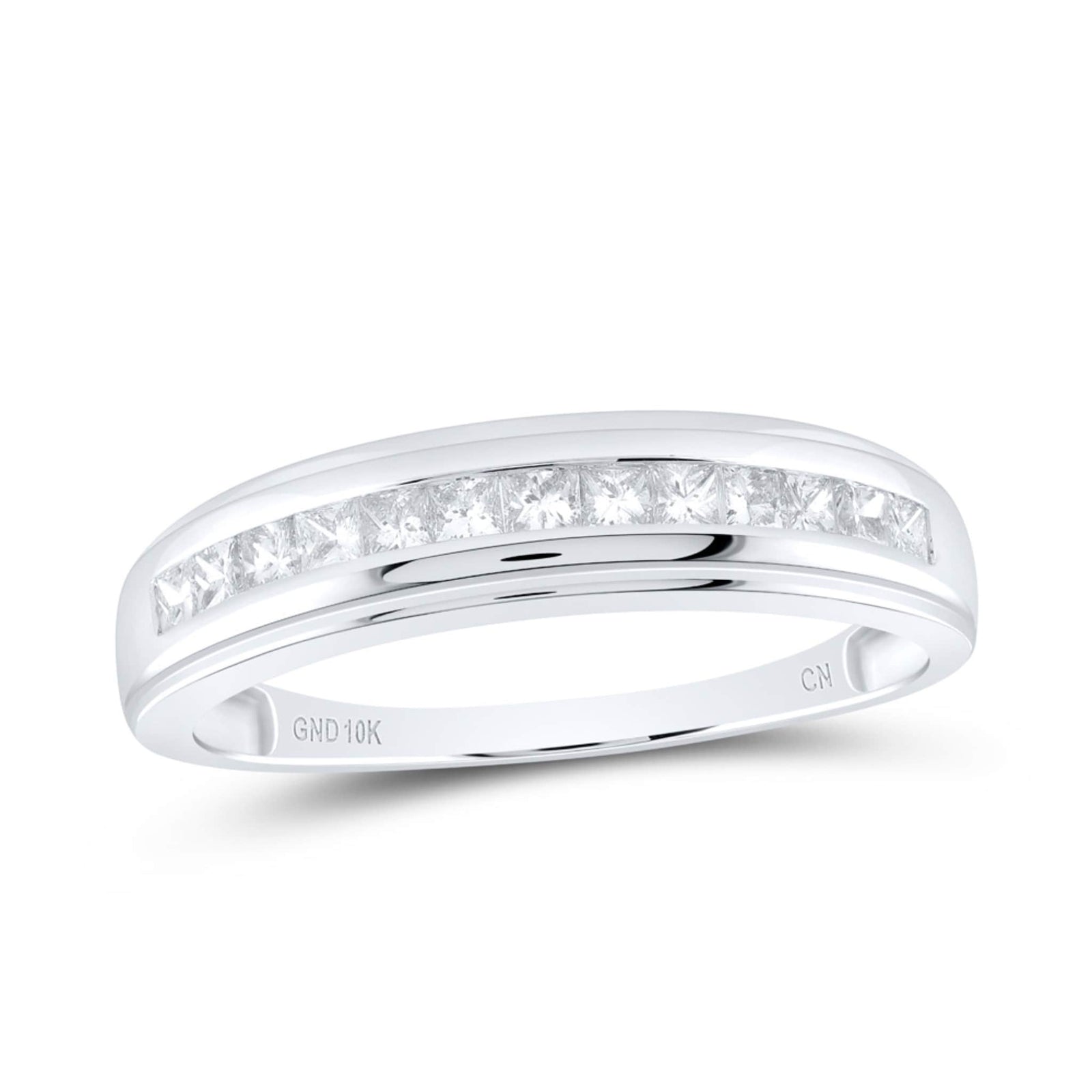 10K White Gold Men's Princess Cut Diamond Wedding Band at Arman's Jewellers Kitchener