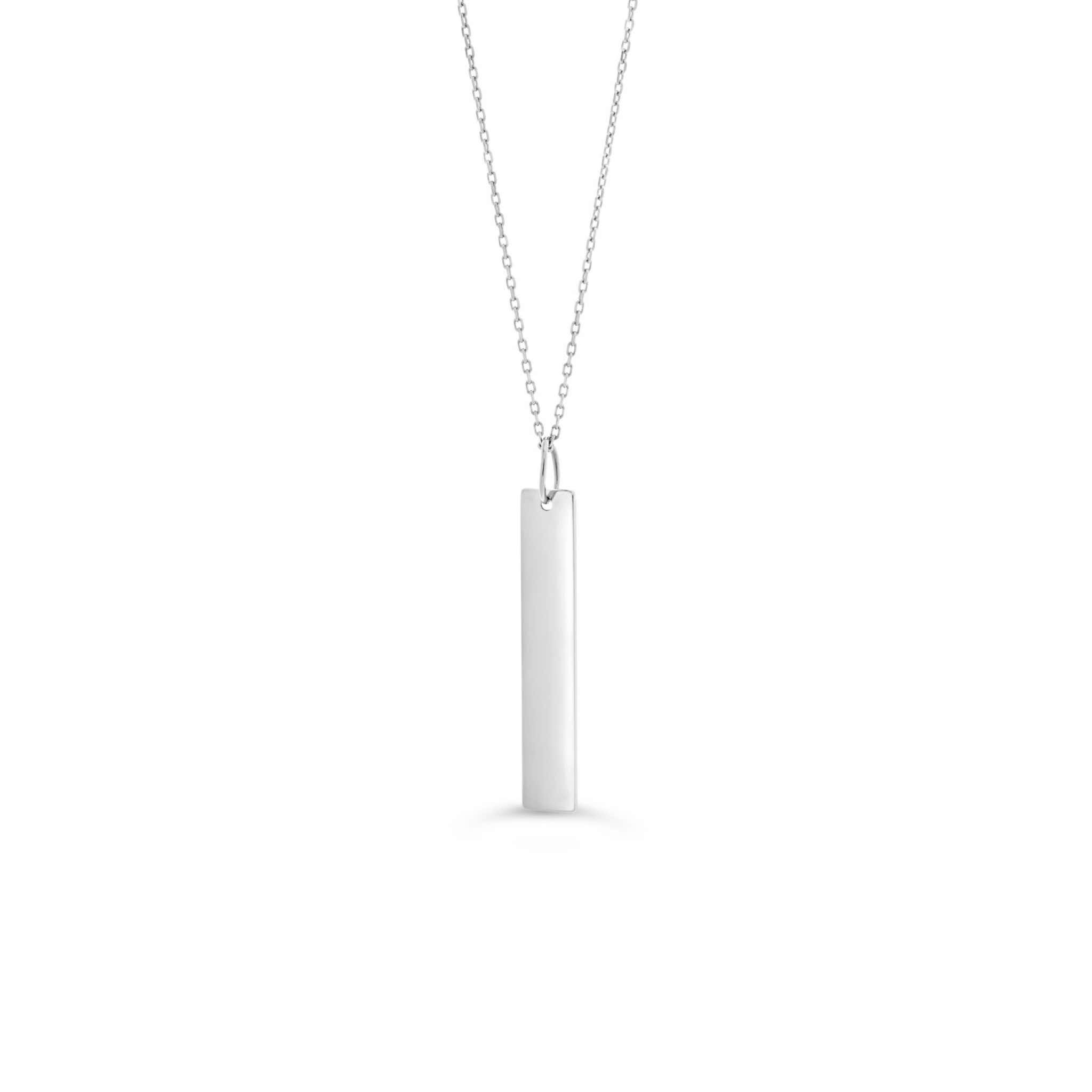 10K White Gold Vertical Bar Necklace at Arman's Jewellers Kitchener