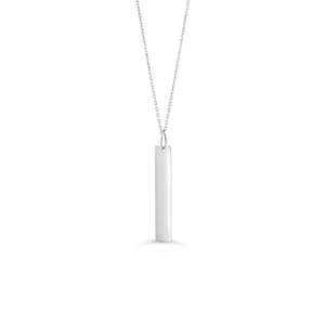 10K White Gold Vertical Bar Necklace at Arman's Jewellers Kitchener