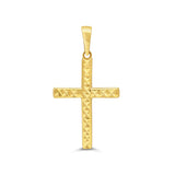 10K Yellow Gold Diamond-Cut Cross Pendant at Arman's Jewellers Kitchener