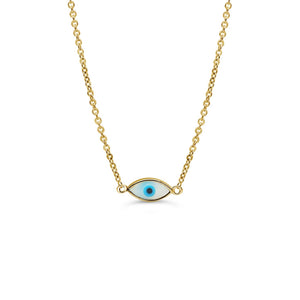 10K Yellow Gold Modern Evil Eye Necklace at Arman's Jewellers Kitchener