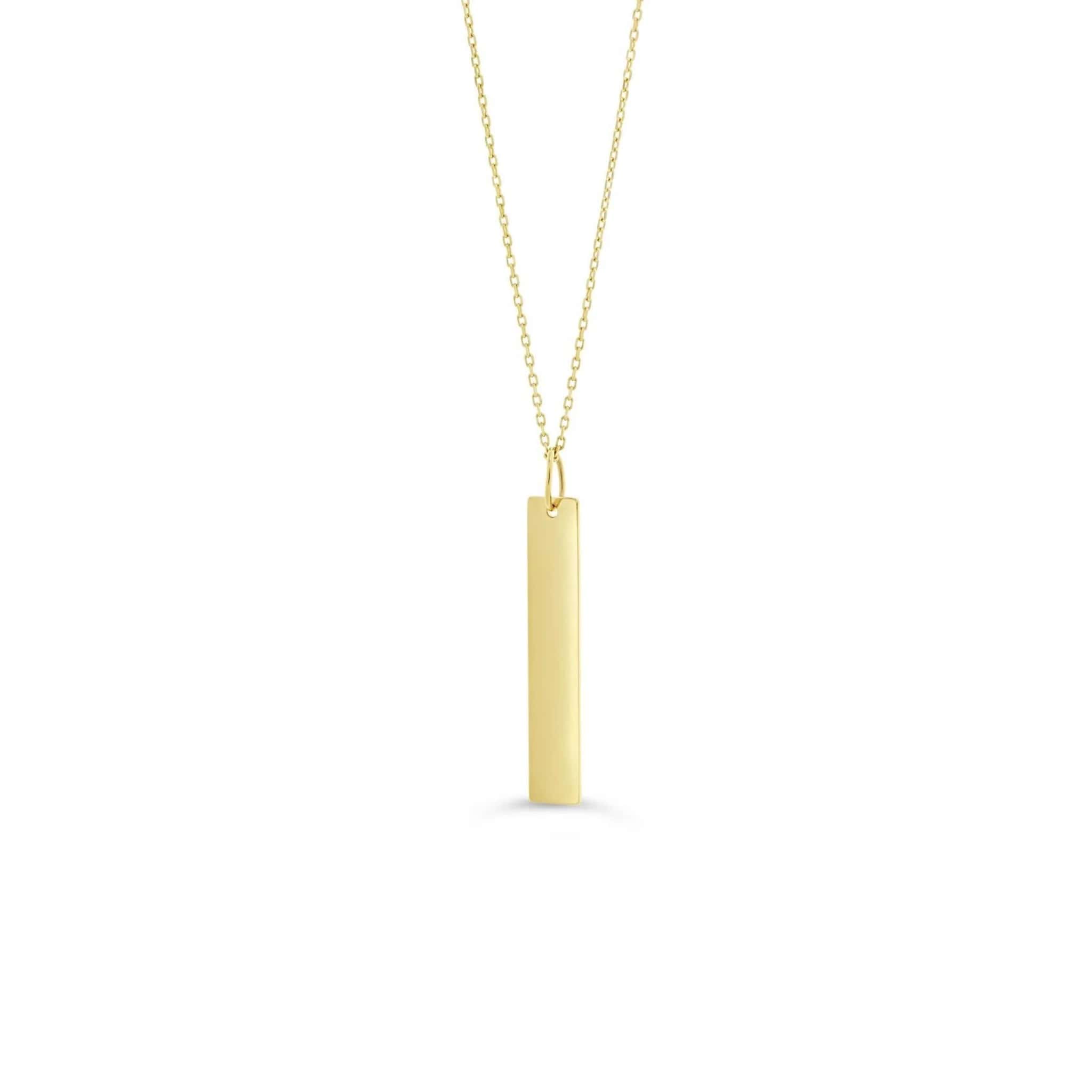 10K Yellow Gold Vertical Bar Necklace at Arman's Jewellers Kitchener