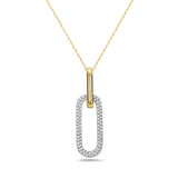 14K Two-Tone Paperclip Diamond Necklace at Arman's Jewellers Kitchener