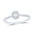 14K White Gold Ana Emerald Cut Promise Ring at Arman's Jewellers Kitchener