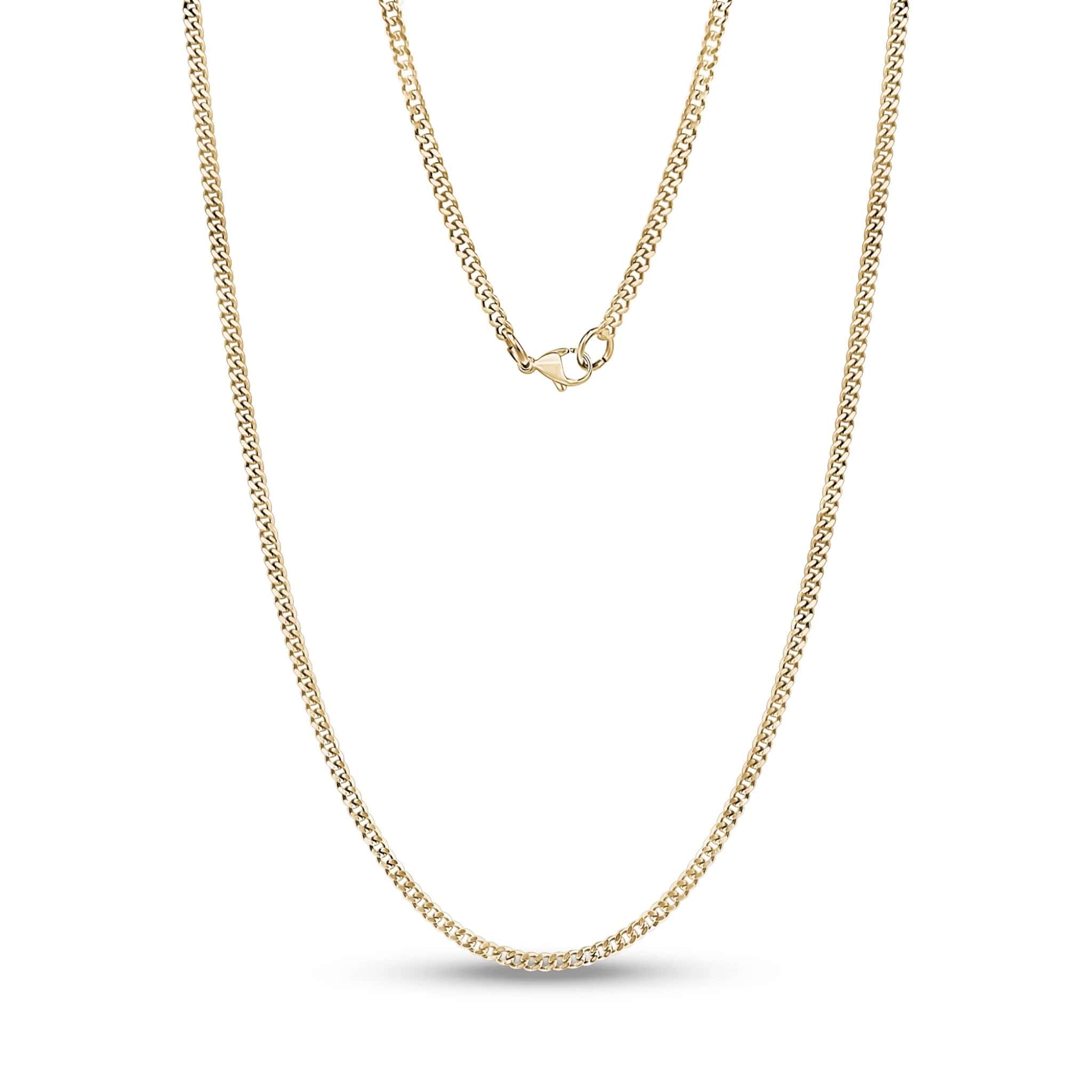 2.2mm Stainless Steel Gold Cuban Link Chain Necklace at Arman's Jewellers Kitchener