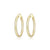 40mm Polished Tube 18K Gold Plated Silver Hoop Earrings at Arman's Jewellers Kitchener