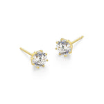 6mm Round CZ Gold Plated Silver Stud Earrings at Arman's Jewellers Kitchener