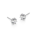 6mm Round CZ Silver Stud Earrings at Arman's Jewellers Kitchener