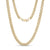 8mm Gold Steel Miami Cuban Link Chain Necklace