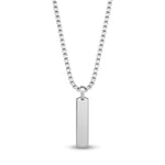 Beveled Edge Steel Bar Pendant Necklace at Arman's Jewellers Kitchener