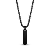 Beveled Edge Black Steel Bar Pendant Necklace at Arman's Jewellers Kitchener