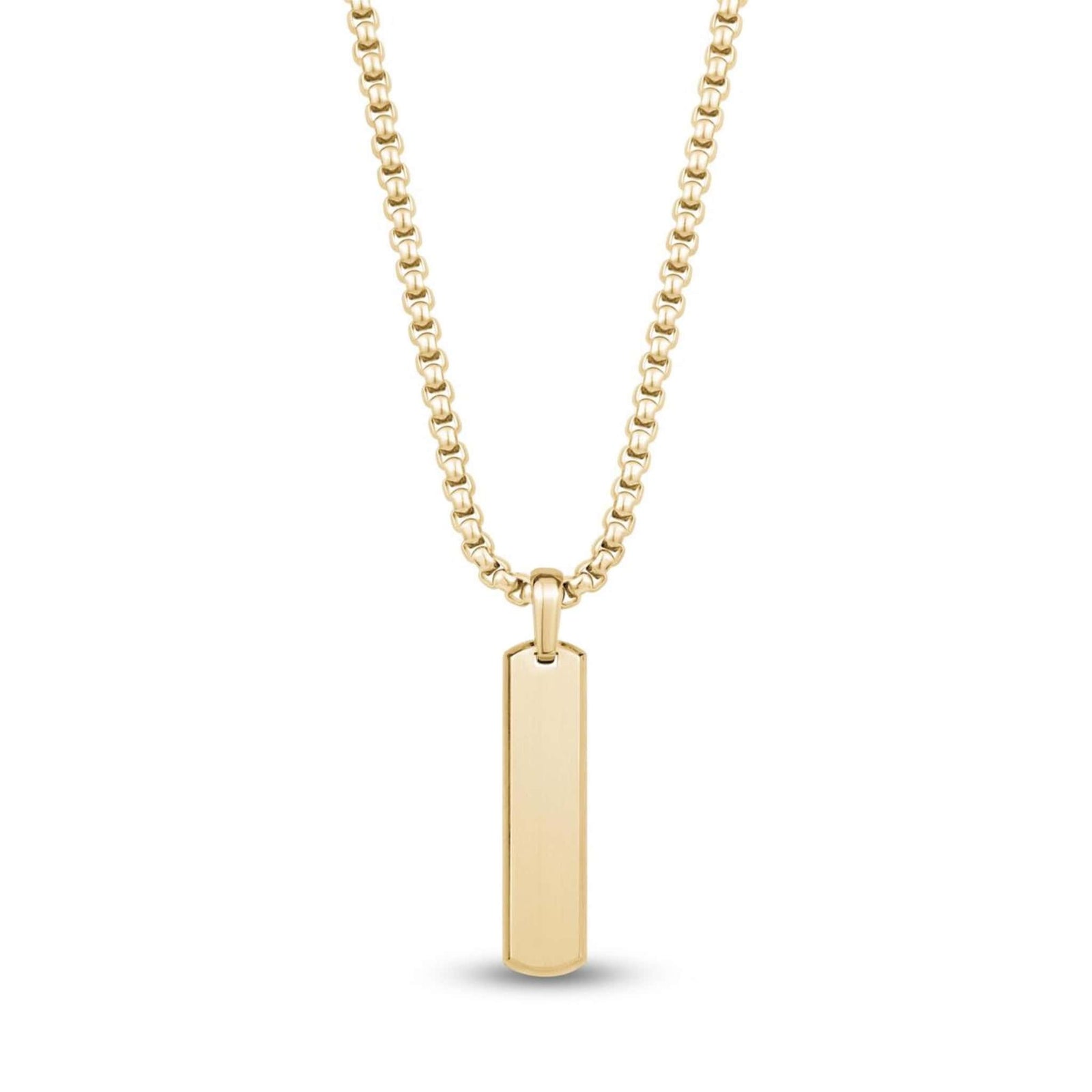 Beveled Edge Steel Bar Pendant Necklace at Arman's Jewellers Kitchener