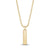Beveled Edge Gold Steel Bar Pendant Necklace at Arman's Jewellers Kitchener