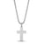 Beveled Edge Steel Cross Pendant Necklace at Arman's Jewellers Kitchener