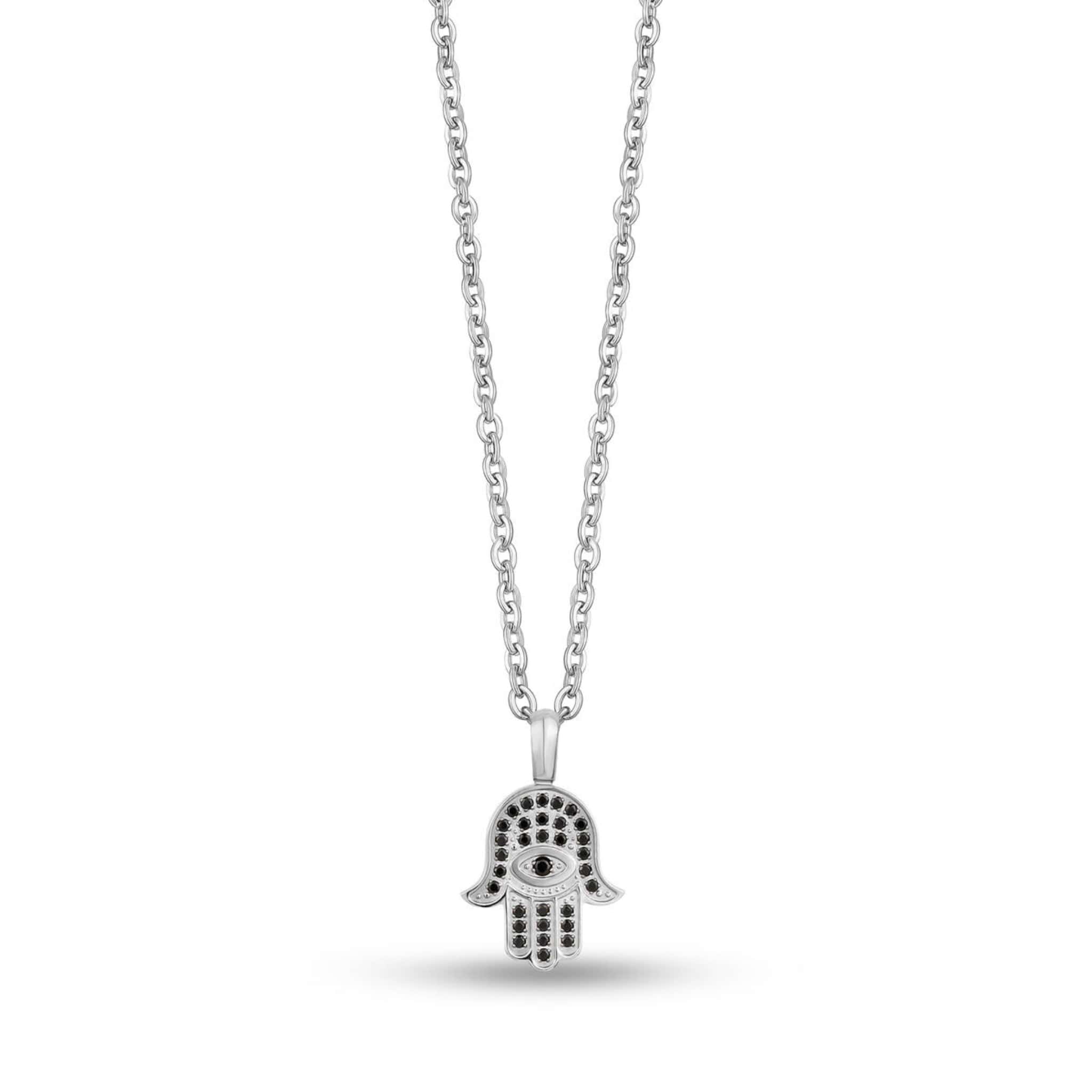Black Stone Hamsa Pendant Necklace at Arman's Jewellers Kitchener