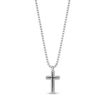 Black Stone Reversible Steel Cross Necklace at Arman's Jewellers Kitchener
