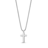 Black Stone Reversible Steel Cross Necklace at Arman's Jewellers Kitchener