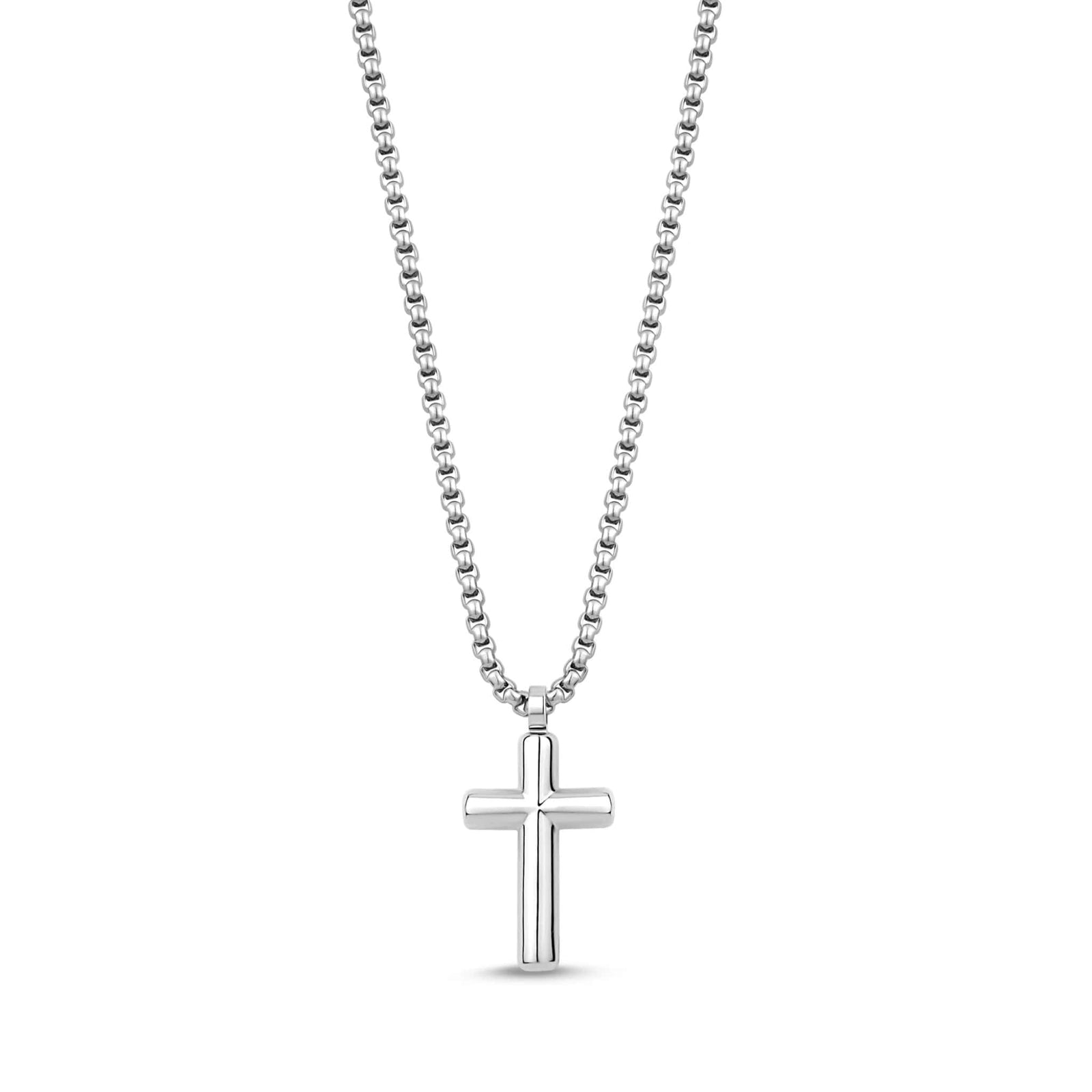 Black Stone Reversible Steel Cross Necklace at Arman's Jewellers Kitchener