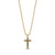 Black Stone Reversible Steel Gold Cross Necklace at Arman's Jewellers Kitchener