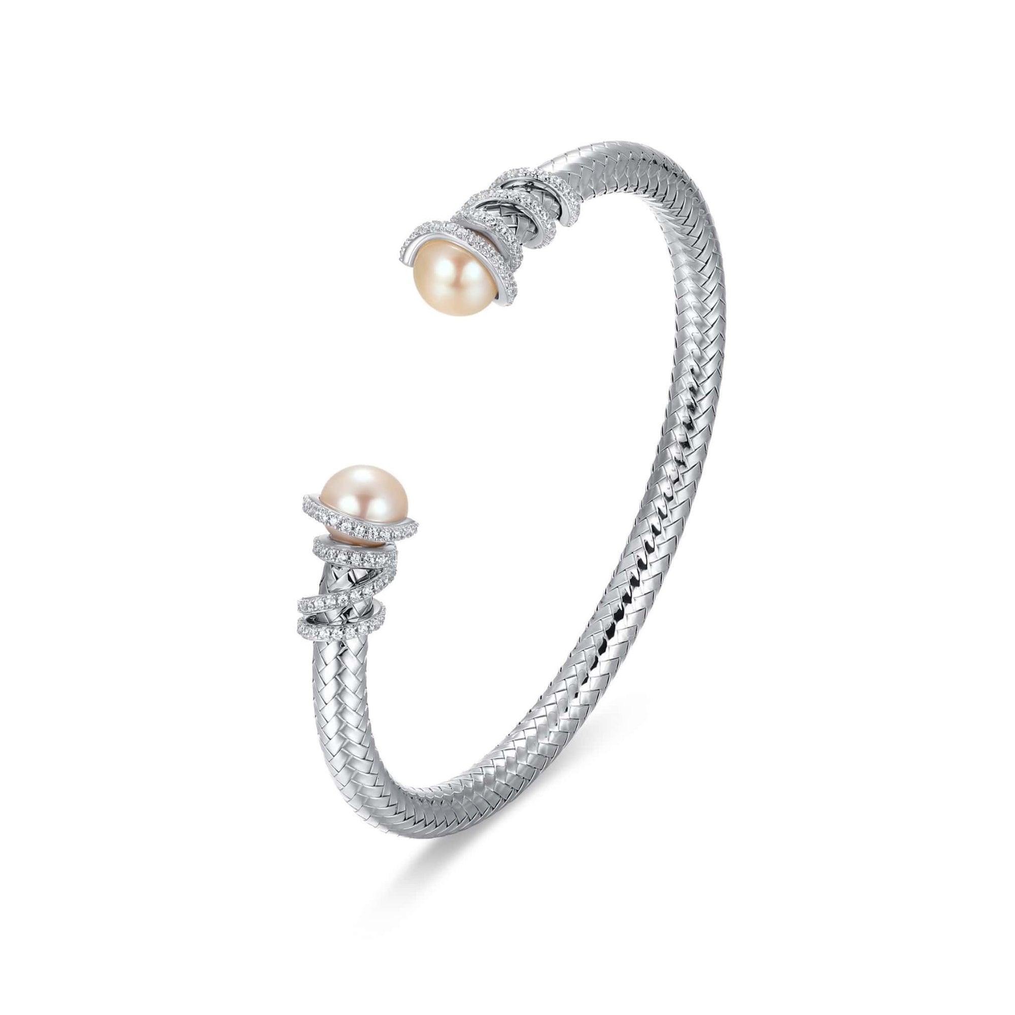 Charles Garnier "New Mesh" Pearl Cuff Bangle Bracelet at Arman's Jewellers Kitchener