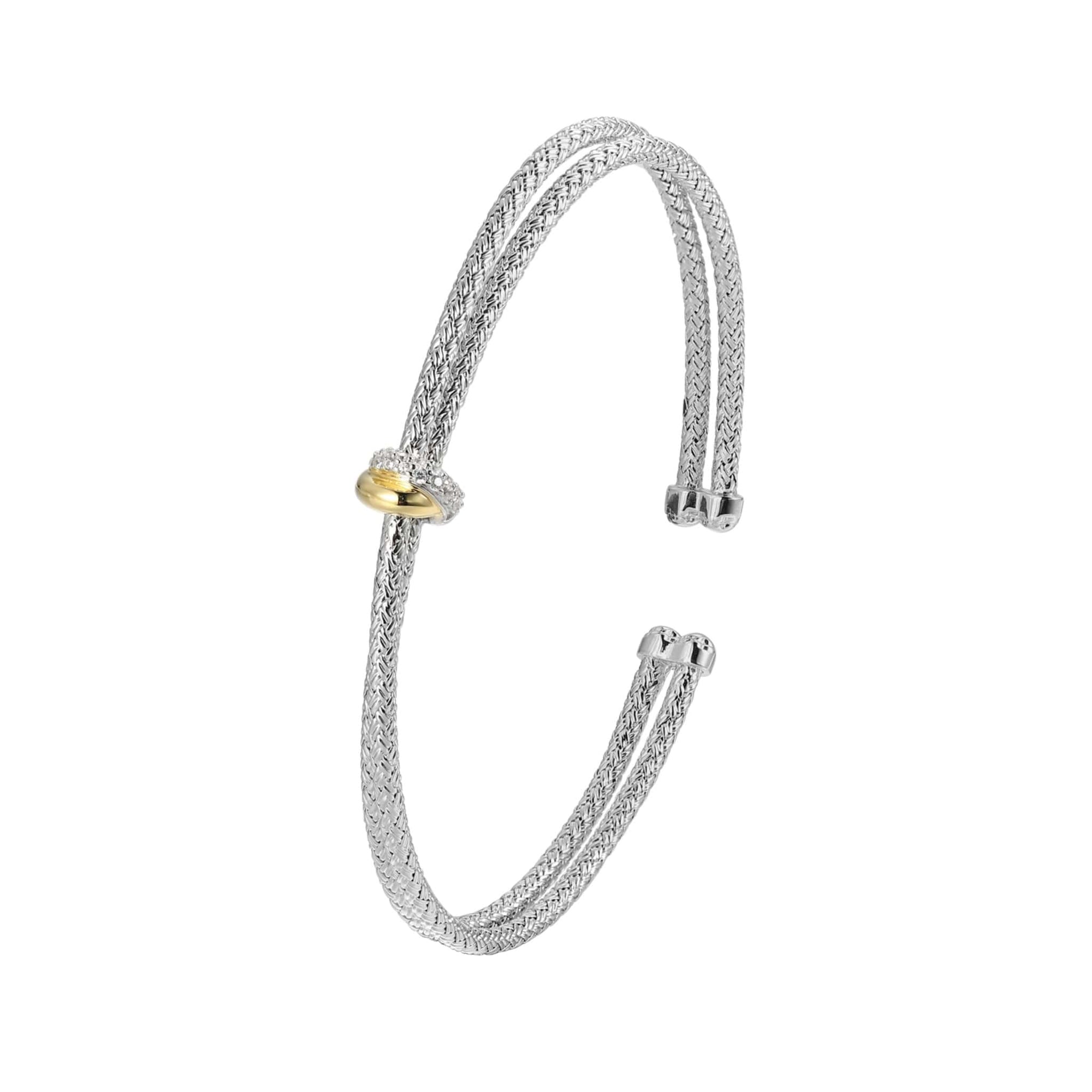 Charles Garnier "Flourish" Woven Cuff Bangle Bracelet