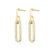 Diamondlite CZ Paperclip Link 18K Gold Plated Silver Earrings at Arman's Jewellers