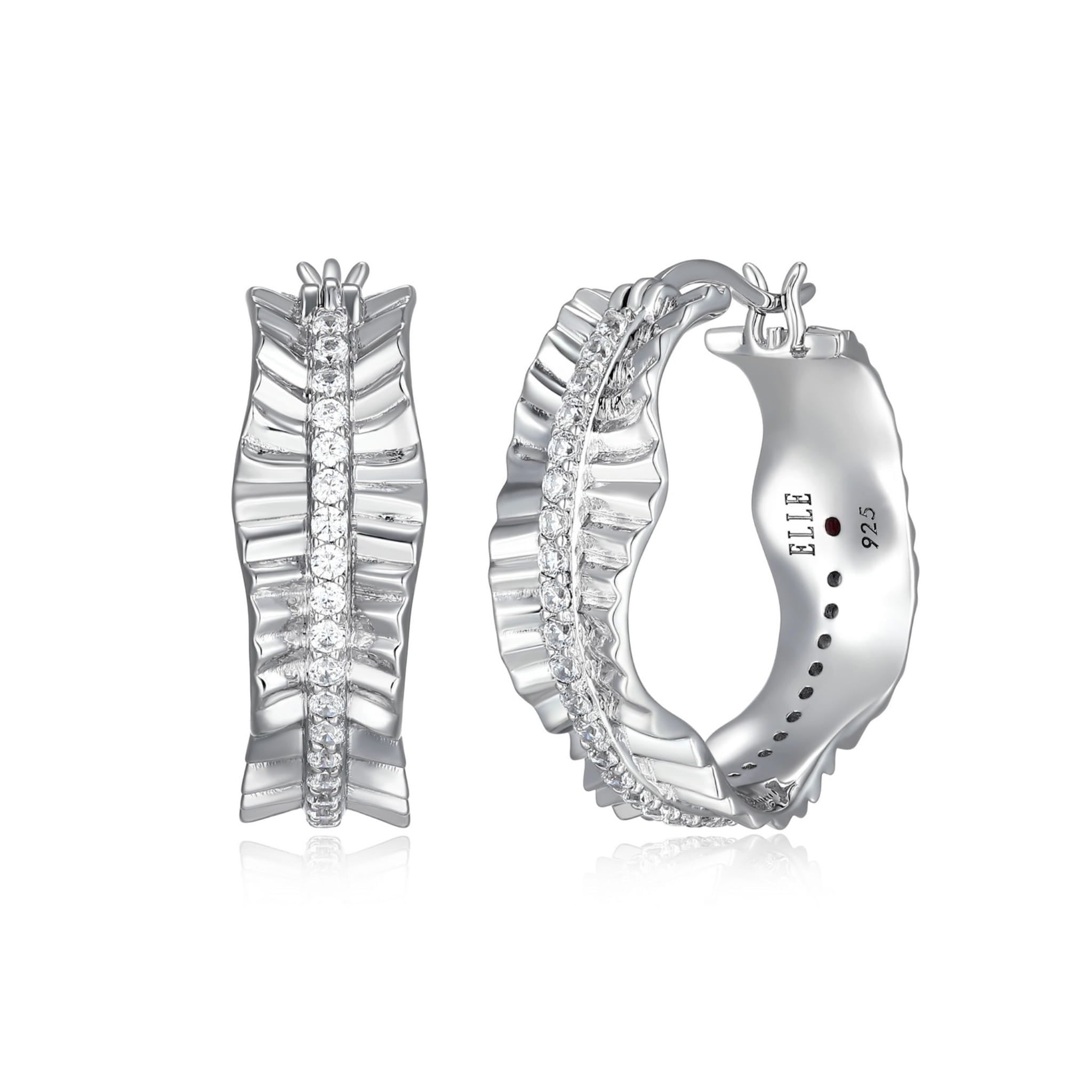 ELLE "Breeze" 24mm Silver Hoop Earrings at Arman's Jewellers Kitchener