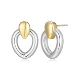 ELLE "Celeste" Two-Tone Silver Stud Earrings at Arman's Jewellers Kitchener 