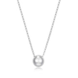 ELLE "GENESIS" RHODIUM PLATED HIGH POLISH SILVER HALF BALL NECKLACE 16"+3" EXTENSION AT ARMANS JEWELLERS KITCHENER WATERLOO