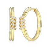 ELLE "L'Spiral Lace" 18K Yellow Gold Plated Silver Hoop at Arman's Jewellers Kitchener 