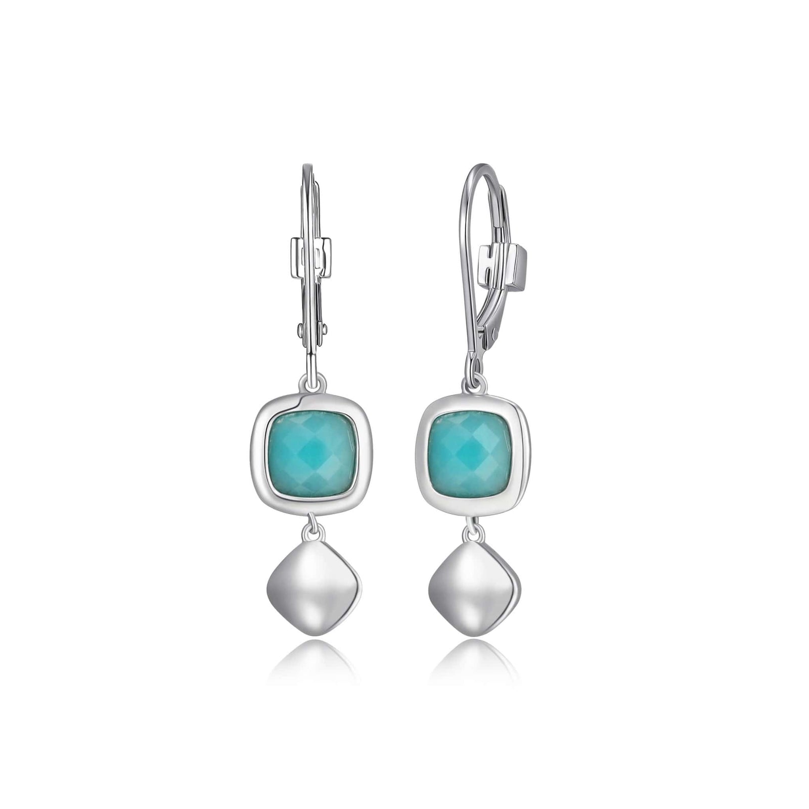 ELLE "Mirage" Amazonite Silver Dangle Earrings at Arman's Jewellers Kitchener