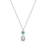 ELLE "Mirage" Blue Topaz & Opal Silver Necklace at Arman's Jewellers Kitchener