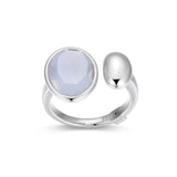 ELLE "Riviere Gems" Blue Lace Agate Silver Ring at Arman's Jewellers Kitchener
